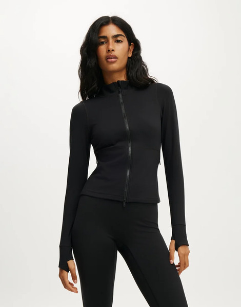  Cotton On Ultra Soft Zip Through Jacket In Black 