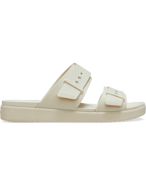  Crocs Brooklyn Buckle Low Sandal In White 