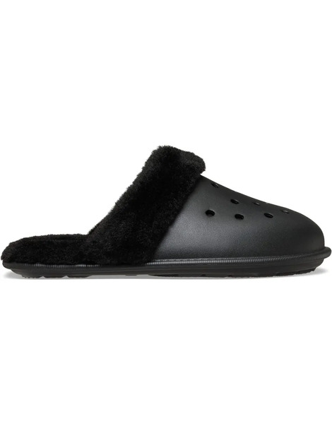  Crocs Classic Fuzz Scuff In Black 