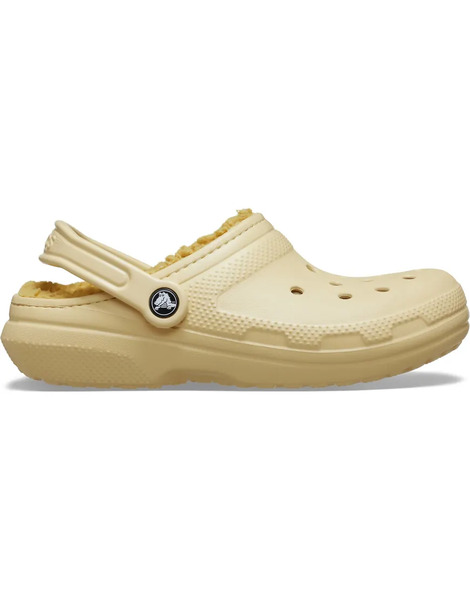  Crocs Classic Lined Clog In Light Tan Yellow 