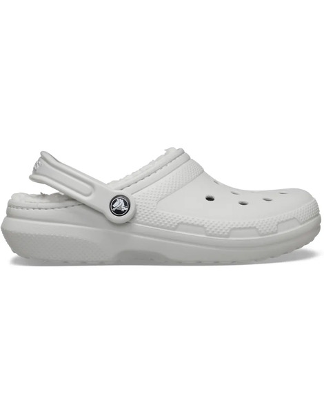  Crocs Classic Lined Clog In Off White Grey 