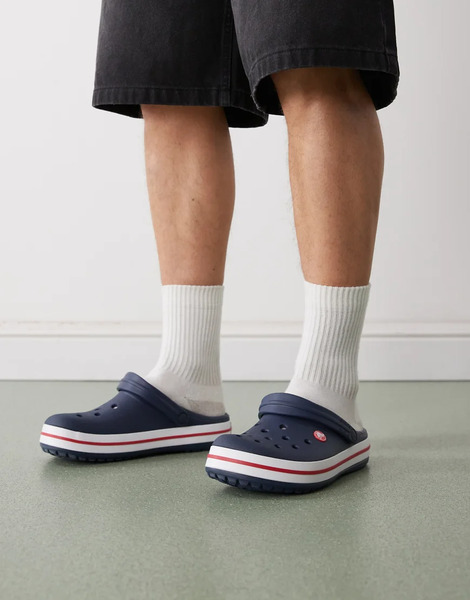  Crocs Crocband Clogs In Navy 