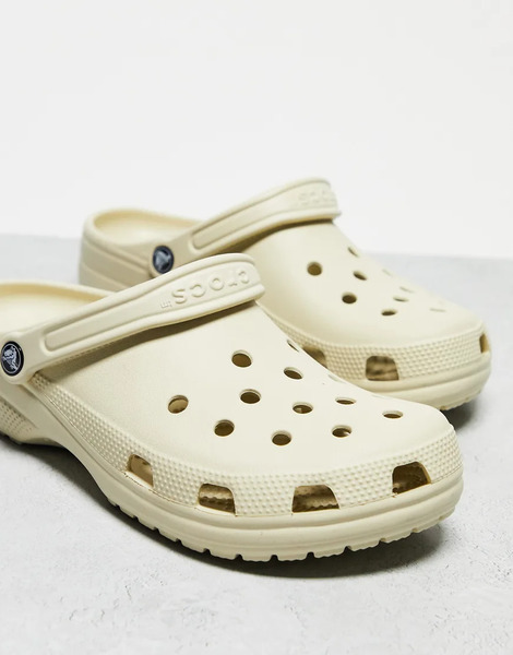  Crocs Unisex Classic Clogs In Bone Neutral 