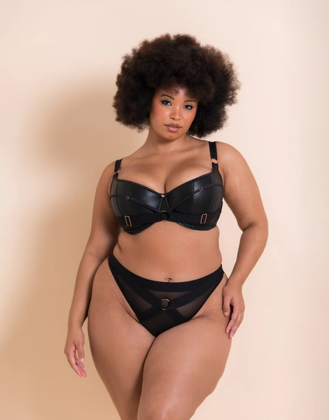 Curvy Kate Scantilly Harnessed Thong Fuller Bust In Black 
