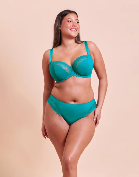  Curvy Kate Wild One Balcony Bra Fuller Bust In Teal Blue 