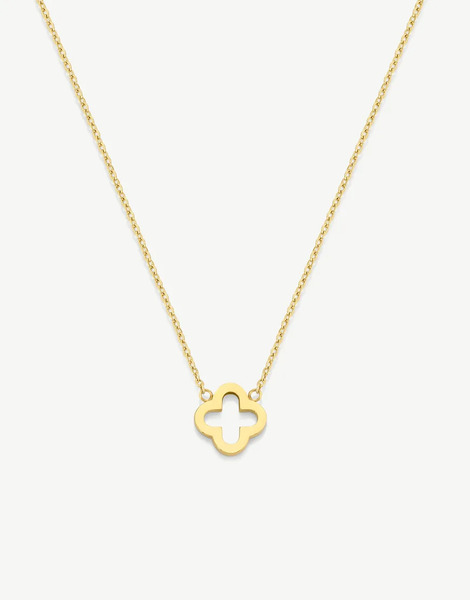  D. Louise Waterproof Classic Clover Pendant In Gold 