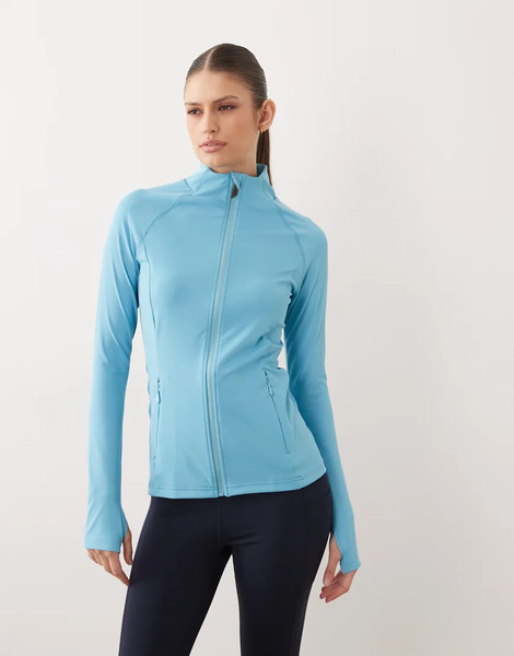  Dare 2b Quick Dry Stretchy Refresh Full Zip Stretch Midlayer In Nordic Blue 