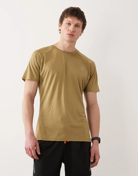  Dare 2b Reflective Lightweight Accelerate Fitness T Shirt In Boa Green 