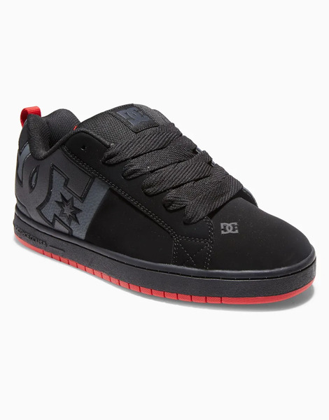  Dc Shoes Court Graffik Sq Trainers In Black/grey/red 