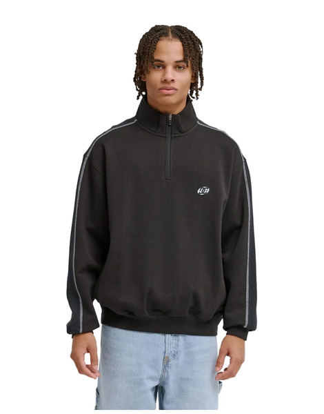  Dc Shoes Flow Down Quarter Zip Sweatshirt In Black 