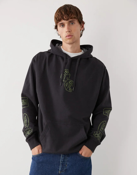  Dc Shoes Hi Rolling Hoodie In Black 