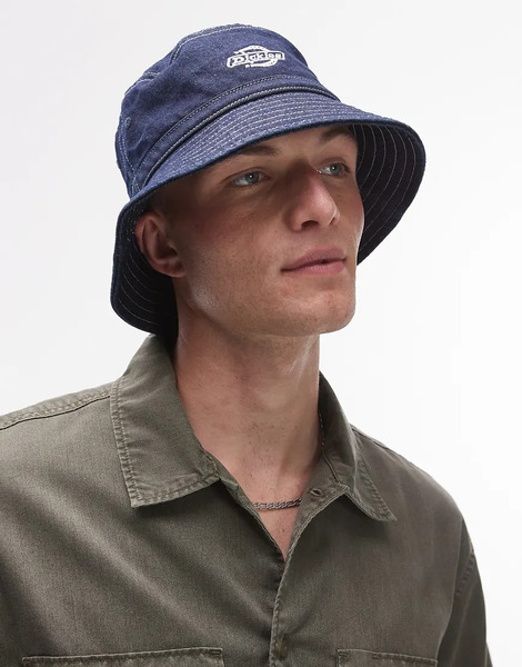  Dickies Denim Bucket Hat In Dark Blue 
