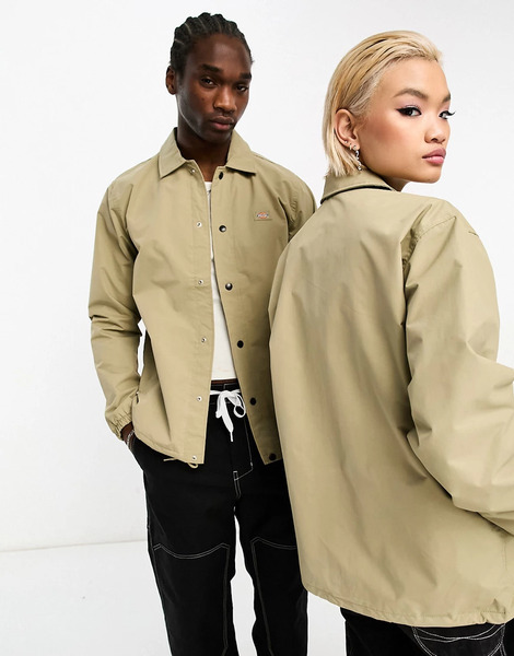  Dickies Oakport Coach Jacket In Khaki Green 