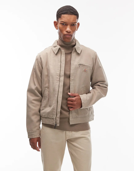  Dickies Painter Canvas Jacket In Light Tan Brown 