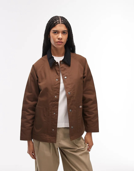  Dickies Union Barn Jacket In Brown 