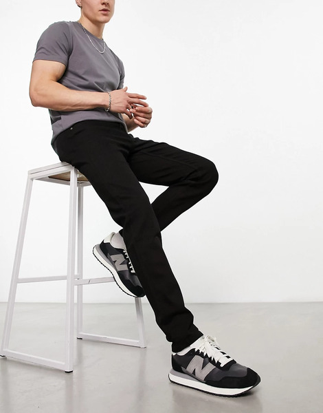  Dr Denim Clark Slim Jeans In Black 