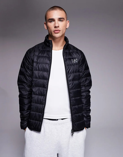  Armani Ea7 Light Padded Jacket In Black 