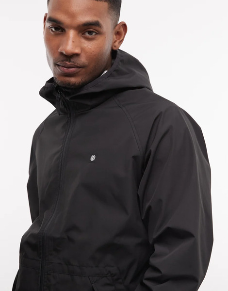  Element Alder Waterproof Shell Rain Coat In Black 