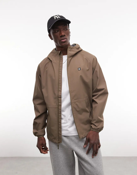  Element Alder Waterproof Shell Rain Coat In Stone Grey 