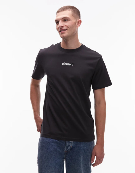  Element Back Print Logo T Shirt In Off Black 