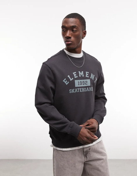  Element Graphic Sweatshirt In Black Blue 