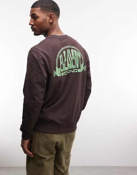  Element Graphic Sweatshirt In Brown Black 
