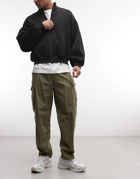  Element Relaxed Cargo Trousers In Khaki Green 