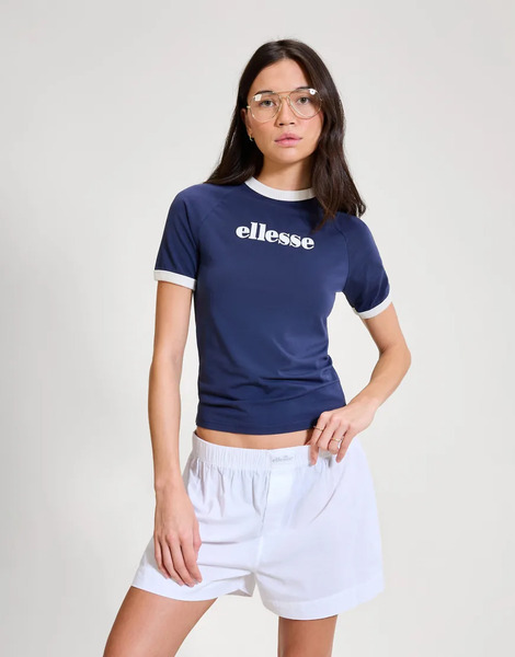  Ellesse Albenga Tee In Dark Blue/off White 