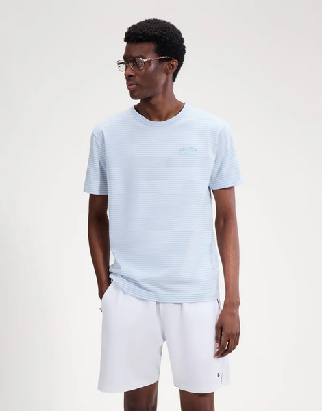  Ellesse Carten T Shirt In White/light Blue 