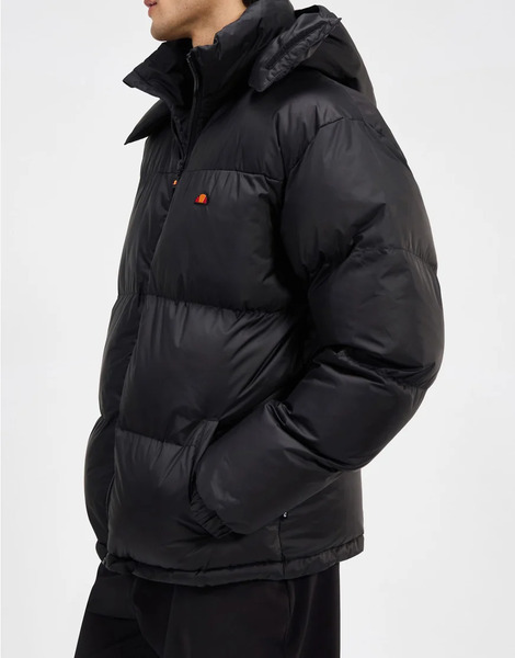  Ellesse Dappiani Long Sleeve Padded Jacket In Black/grey 