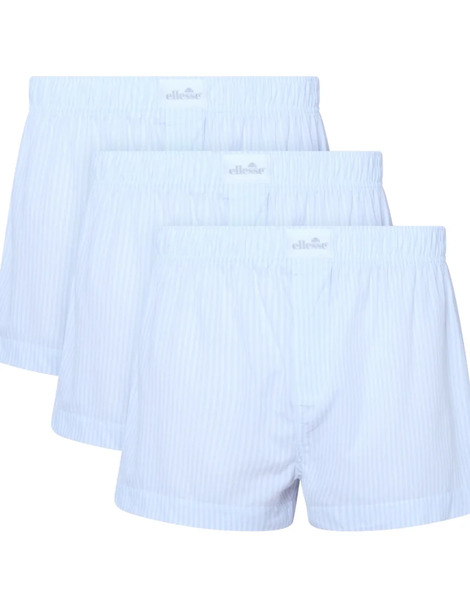  Ellesse Labotte 3 Pack Boxer Short In White/light Blue 
