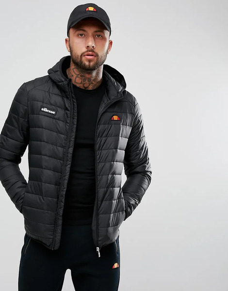  Ellesse Lombardy Padded Jacket In Black 