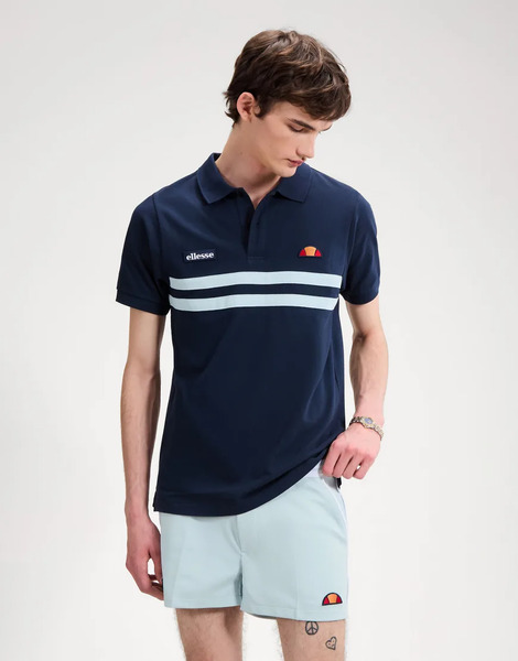  Ellesse Muccia Polo In Navy/light Blue 