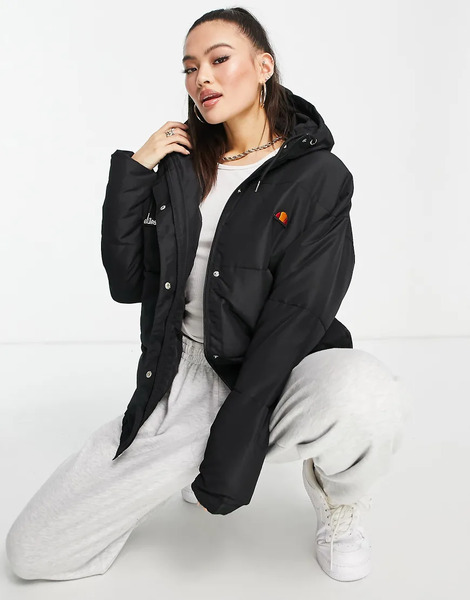  Ellesse Puffer Jacket In Black 