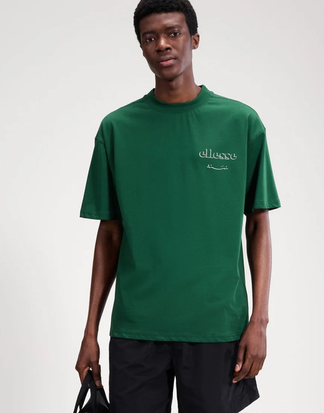  Ellesse Scroll Tee In Dark Green 
