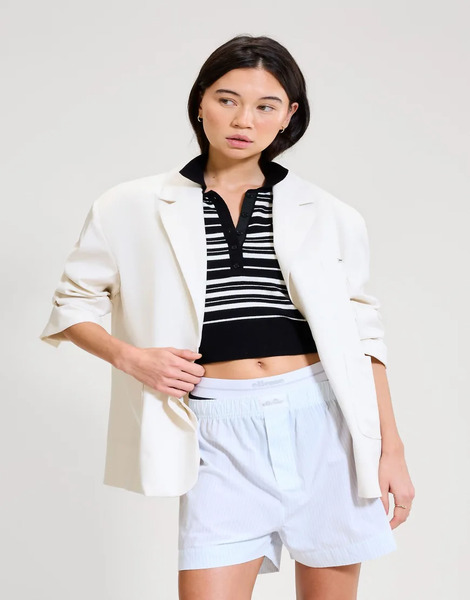  Ellesse The Tailored Blazer In Off White 