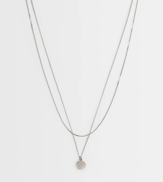  Faded Future Multirow Pendant Necklace In Silver 