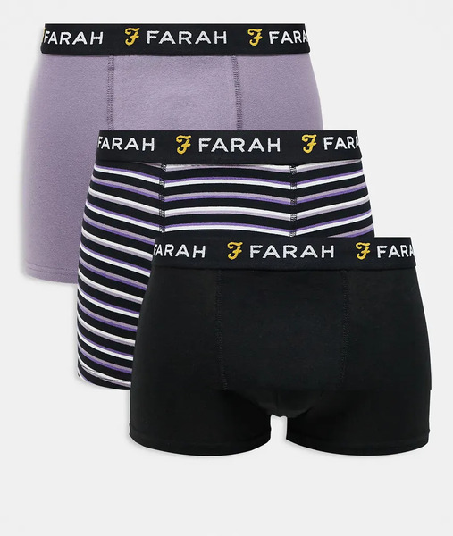  Farah 3 Pack Sweeney Boxers In Multi 