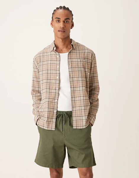  Farah Swinton Drawstring Shorts In Khaki Green 