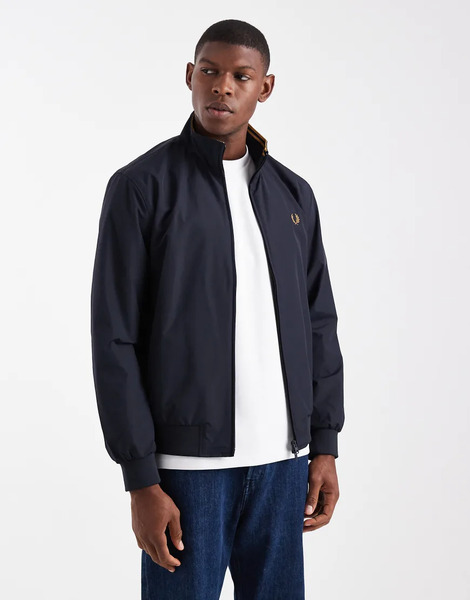  Fred Perry Brentham Jacket In Navy 