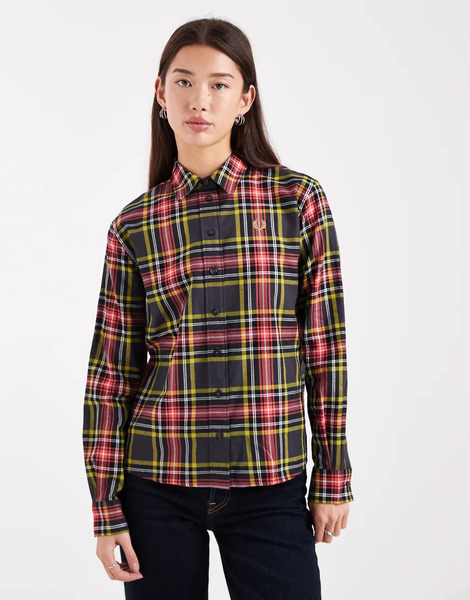  Fred Perry Shirt In Tartan Multi 