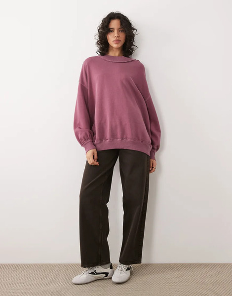  Free People Palm Springs Turtle Pullover In Damson Purple 