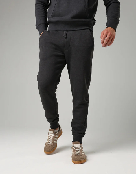 French Connection Cotton Blend Joggers In Charcoal Grey 