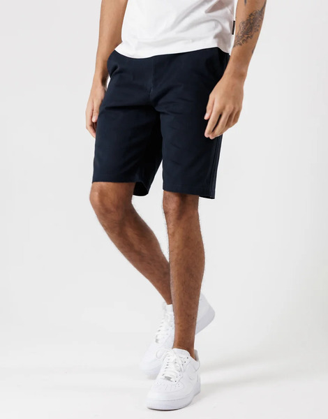  French Connection Cotton Chino Shorts In Navy 