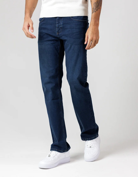  French Connection Cotton Straight Leg Stetch Denim Jeans In Blue 