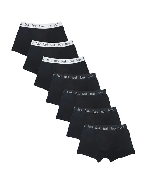  French Connection 7 Pack Fcuk Cotton Stretch Boxers In White 
