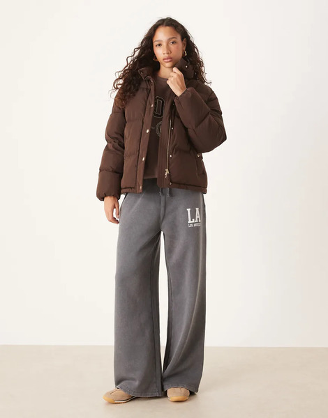  Gant Active Cloud Padded Jacket In Dark Brown 