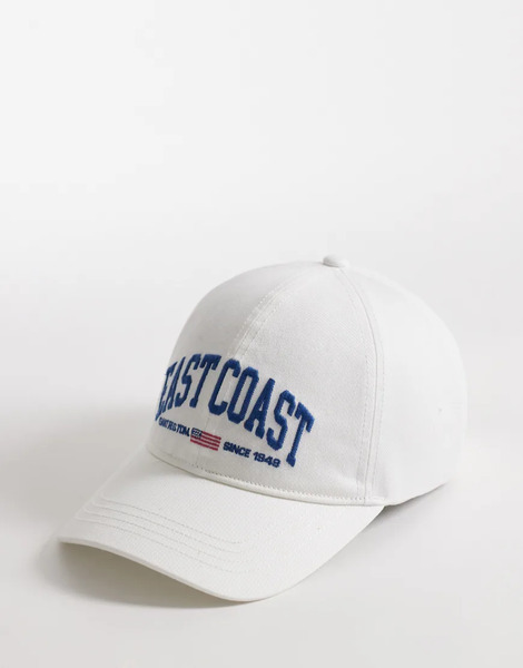  Gant East Coast Logo Baseball Cap In Eggshell White 