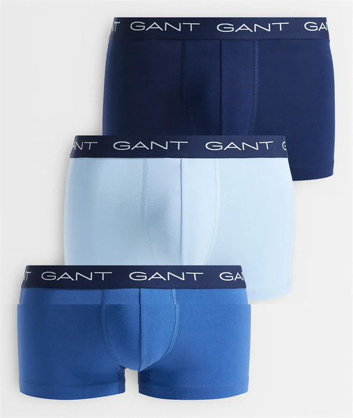  Gant 3 Pack Trunks In Blue 