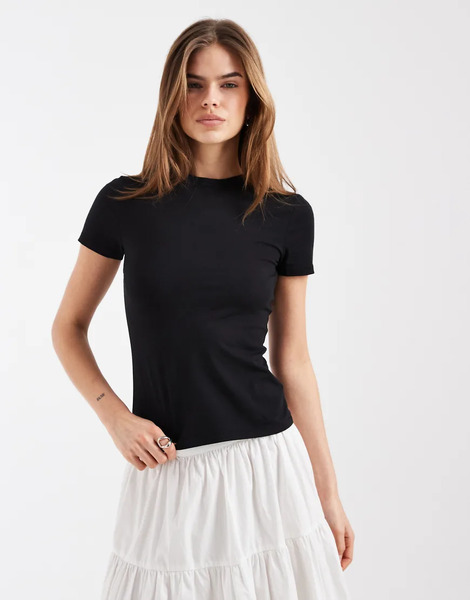  Gap Basic Cotton T Shirt In Black Navy 